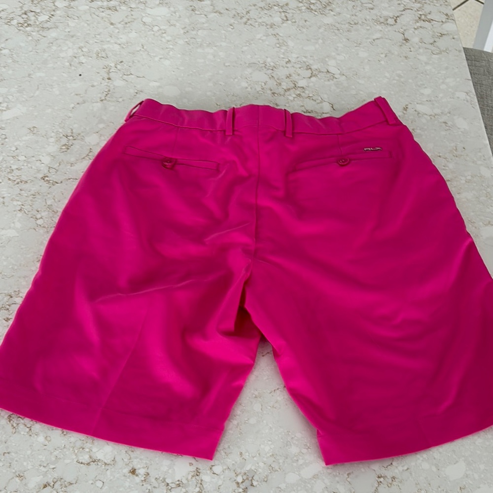 RLX Ralph Lauren Pink Flat Front Shorts